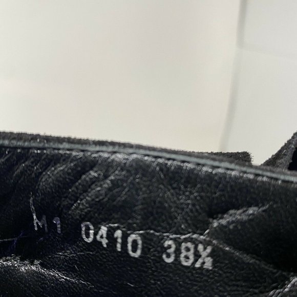 Christian Dior Dress Boots 38.5 8 Black Suede Bow Round Toe Party High Heel Shoe - Picture 5 of 11